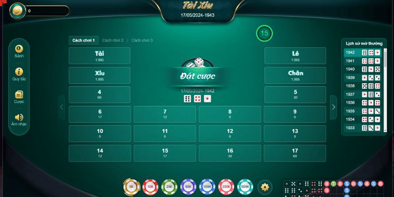 Cách đánh tài xỉu 1-3-2-4 cơ bản tại 123bet